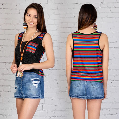 Serape Tank with Pocket