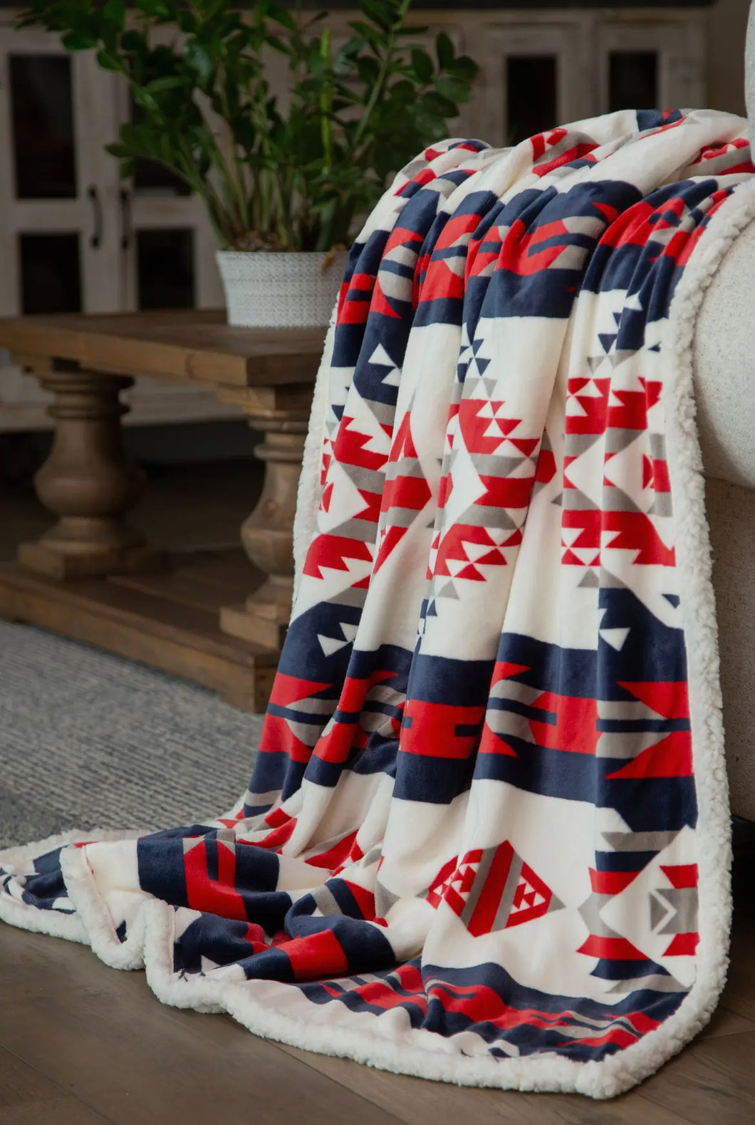 Tribal Plush Aztec Throw