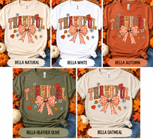 Load image into Gallery viewer, Five shirt colors Natural White Autumn Heather Olive Oatmeal